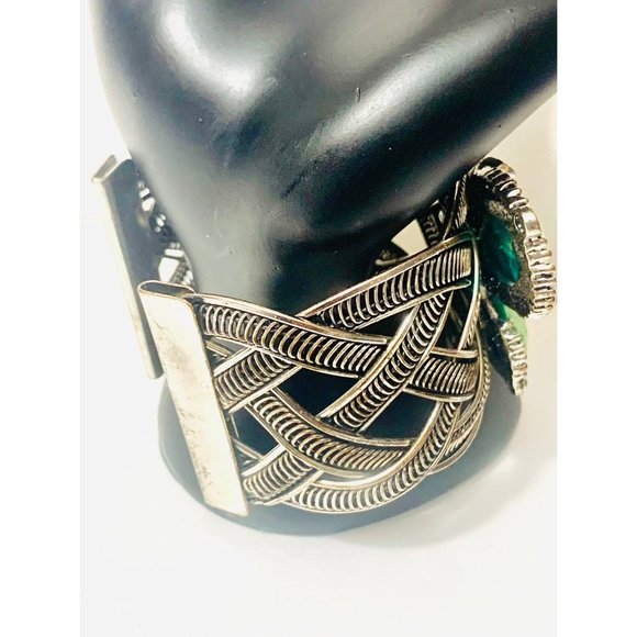 Green Butterfly Cuff Bracelet - Picture 4 of 8